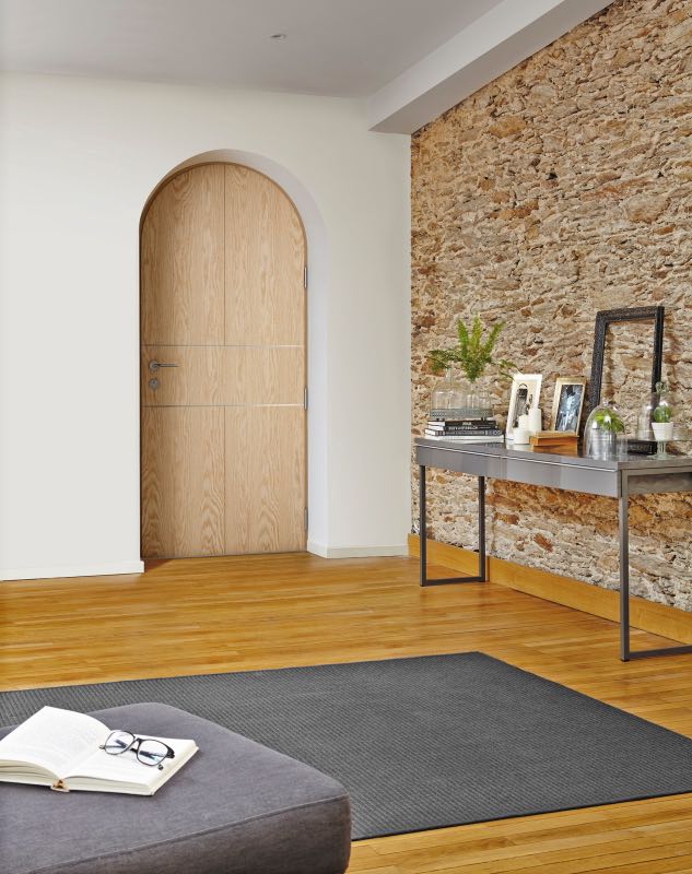 Menuiserie Soulhié Porte Entrée Bois Alu Cintrée