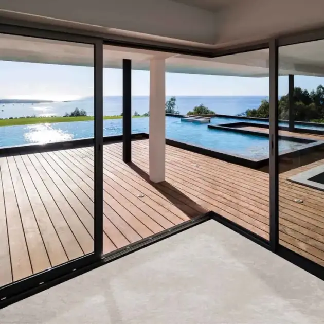 Baie vitrée d'angle aluminium