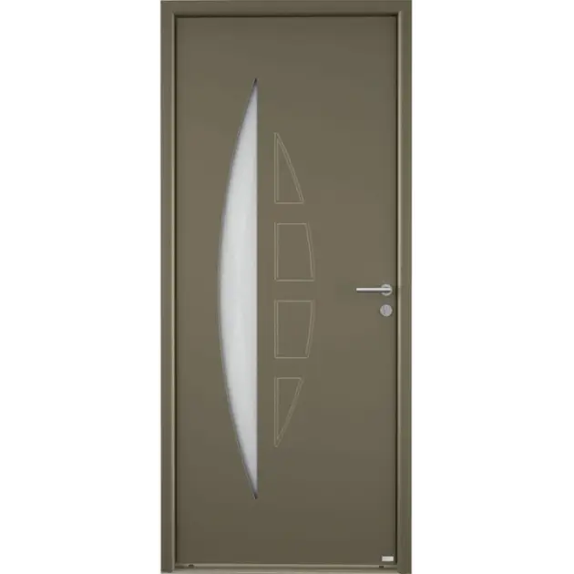 Porte 1 grand vitrage demi-lune