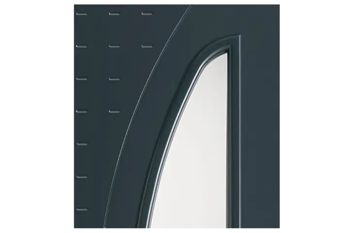 Porte avec grand vitrage et rainures – Image 3