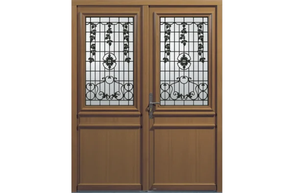 Porte avec grille décorative à motifs – Image 2
