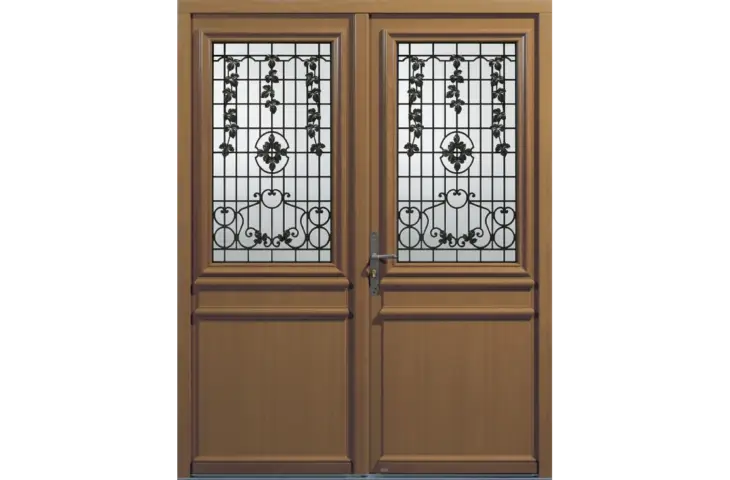 Porte avec grille décorative à motifs – Image 2