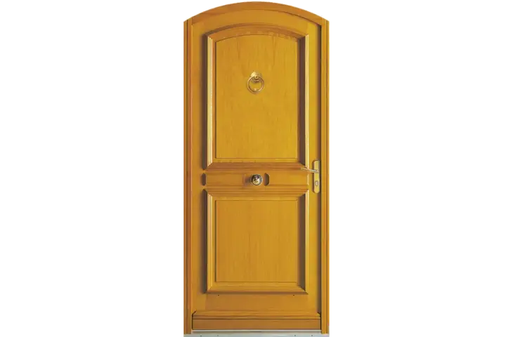 Porte bois pleine avec moulures – Image 3