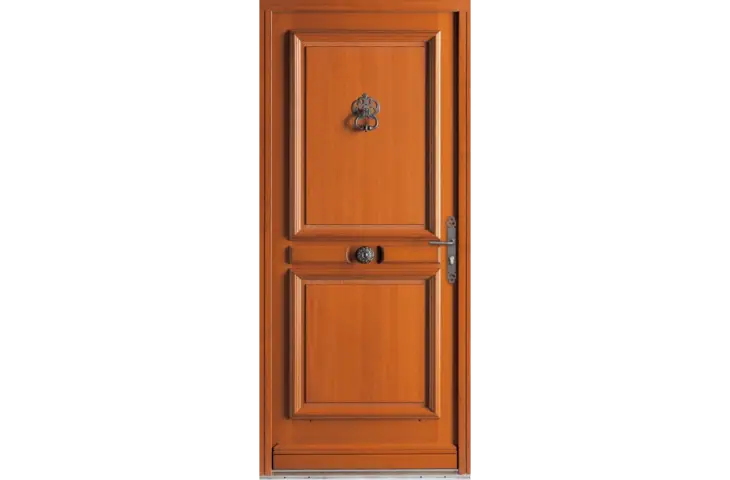 Porte bois pleine avec moulures – Image 4