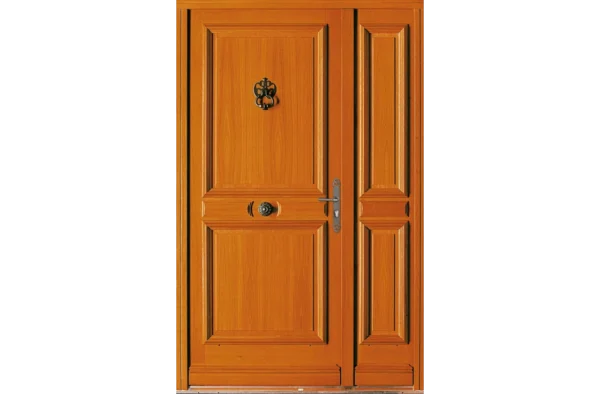 Porte bois pleine avec moulures – Image 5