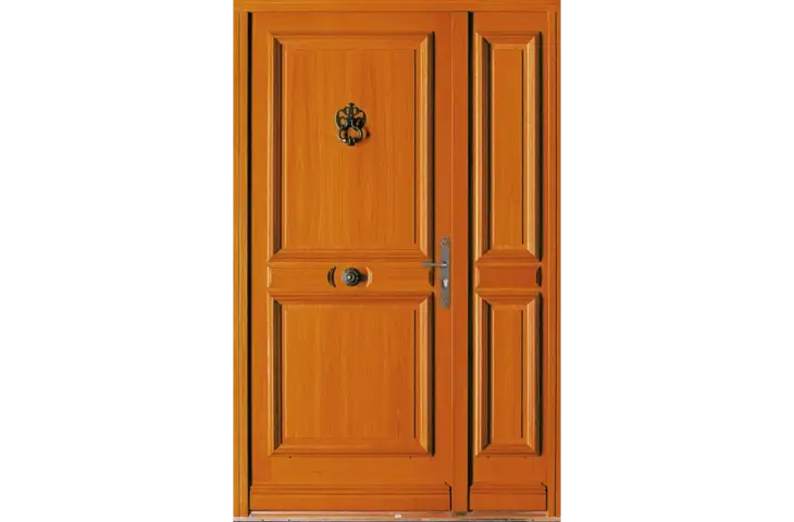 Porte bois pleine avec moulures – Image 5
