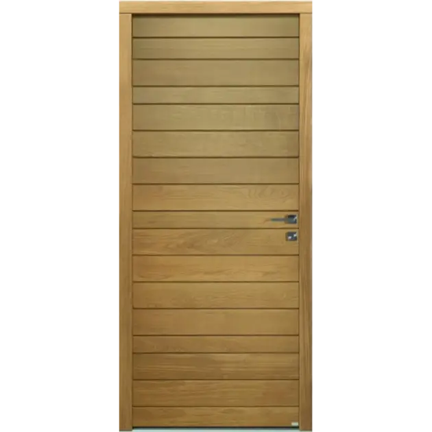 Porte bois pleine rainurée