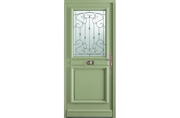 Porte châssis ouvrant vitré et grille – Image 2