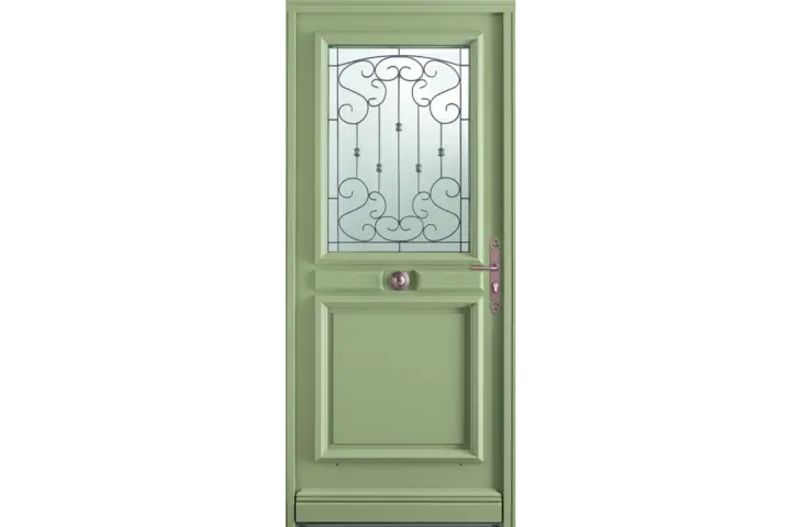 Porte châssis ouvrant vitré et grille – Image 2