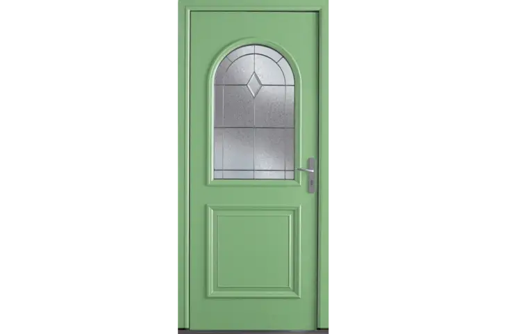 Porte classique avec vitrage arrondi