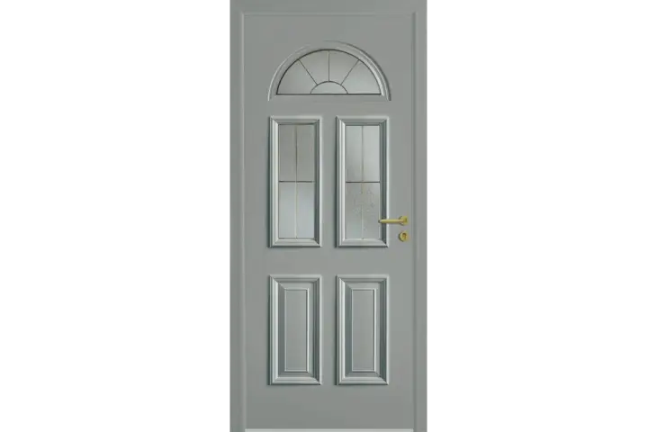 Porte classique mi-vitrée et moulures – Image 3