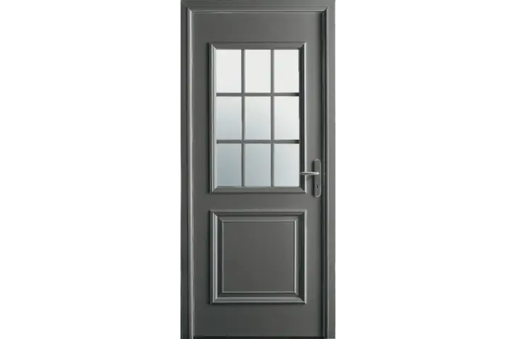 Porte mi-vitrée et petits bois