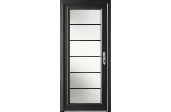 Porte moderne grand vitrage