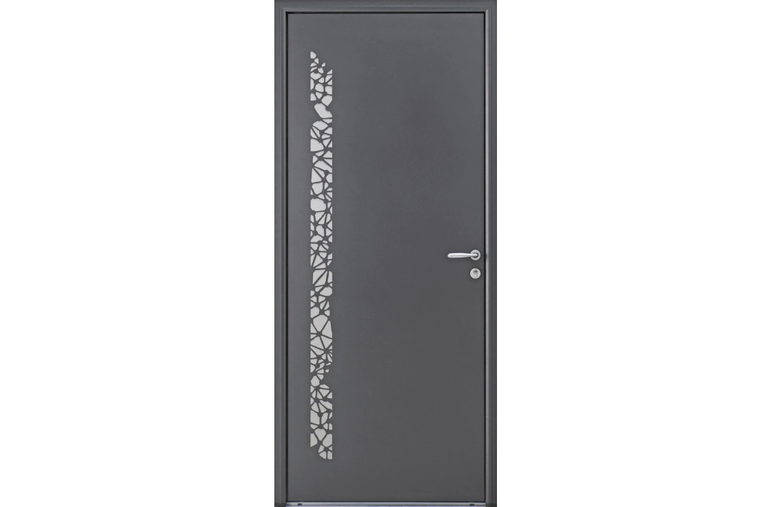 Porte pleine avec motifs déco