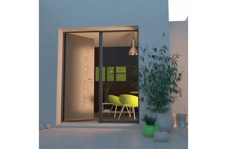 Porte pleine motifs galets opaques – Image 2