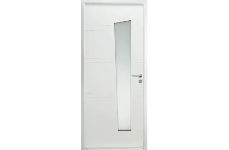 Porte rainurée et vitrage déstructuré