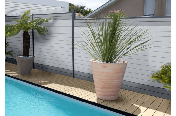 Clôture contemporaine lames composite – Image 3