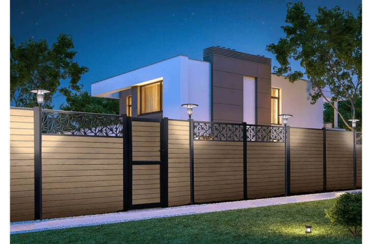 Clôture contemporaine lames composite – Image 4