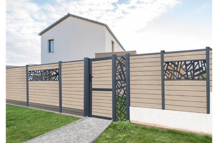 Clôture contemporaine lames composite – Image 6