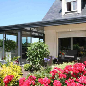 Combinaison véranda et pergola préau