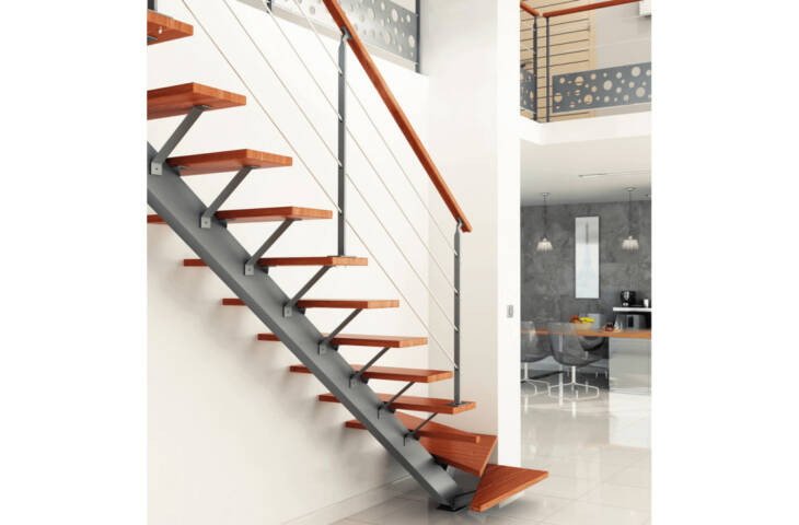 Escalier limon central acier – Image 3