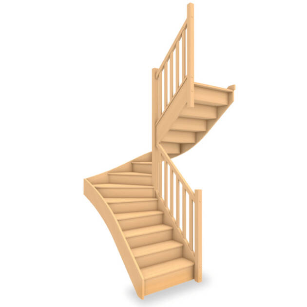 Escalier standard 1/2 tournant