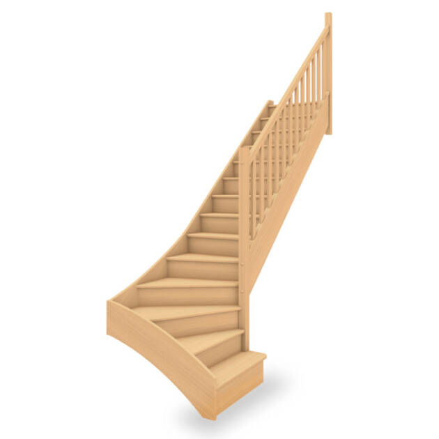 Escalier standard 1/4 tournant bas