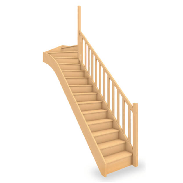 Escalier standard 1/4 tournant haut