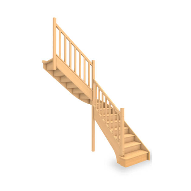 Escalier standard 1/4 tournant milieu