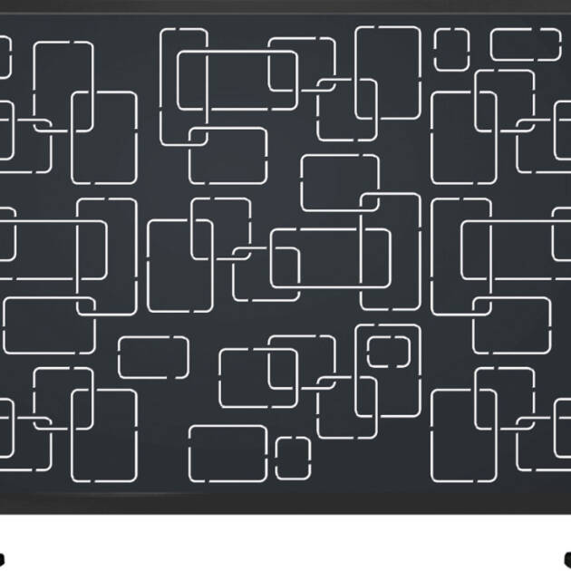 Garde-corps alu contemporain aux motifs géométriques