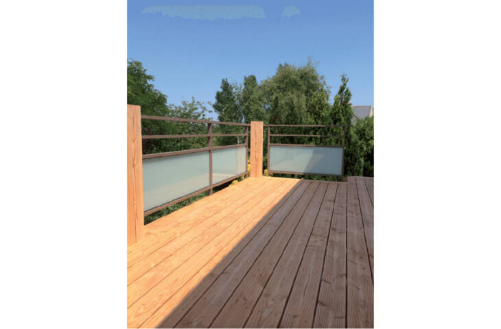Garde-corps aluminium vitré et barreau horizontal – Image 5