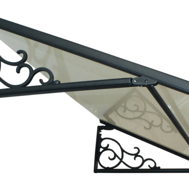 Marquise de porte classique vitrée