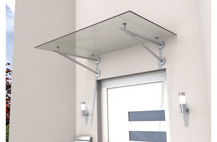 Marquise verre et inox