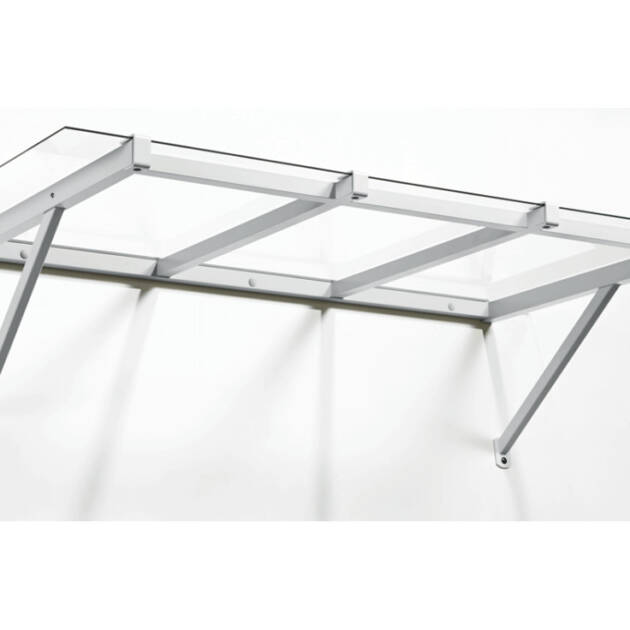 Marquise vitrée moderne en alu