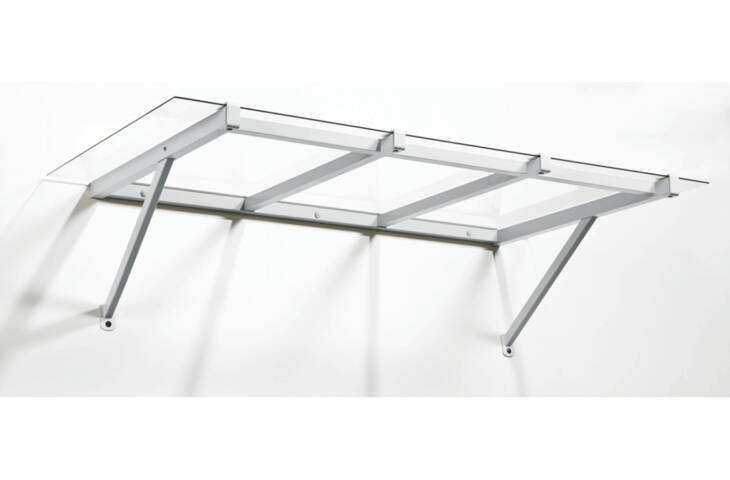 Marquise vitrée moderne en alu