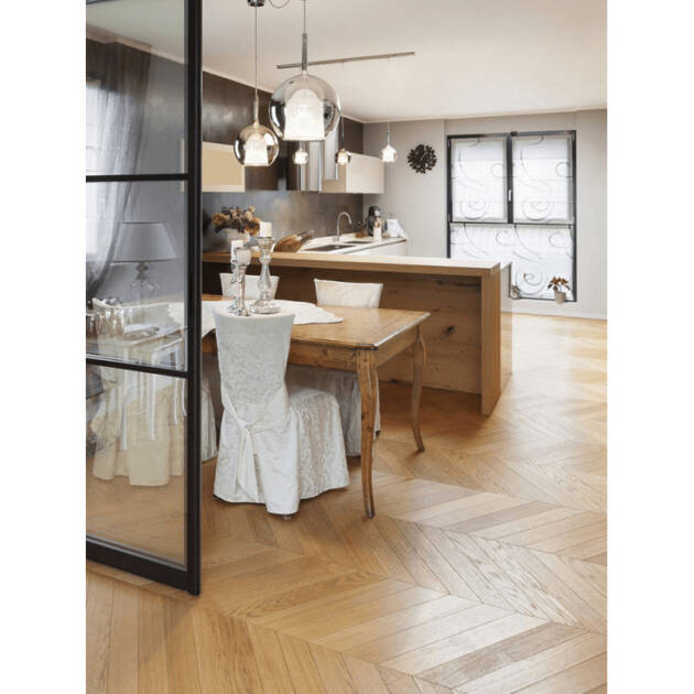 Parquet massif point de Hongrie
