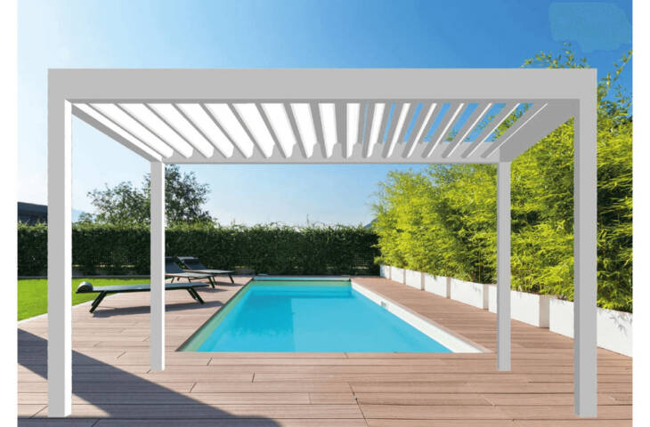 Pergola bioclimatique à lames ondulées – Image 3