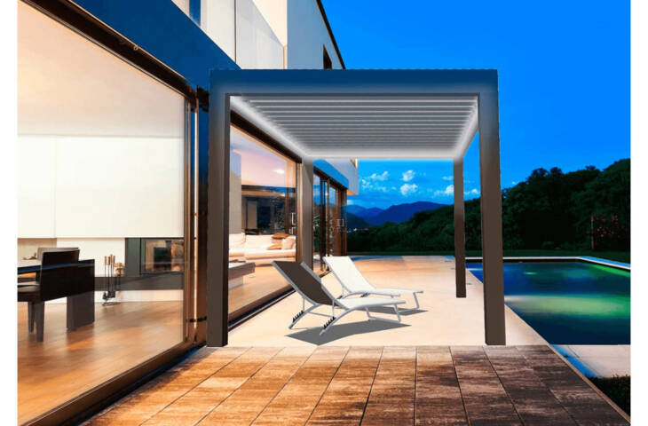 Pergola bioclimatique à lames ondulées – Image 4