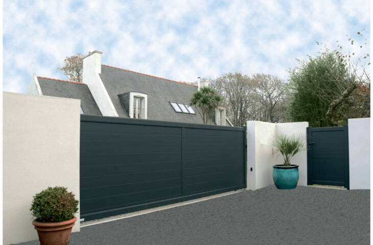Portail alu coulissant plein – Image 3