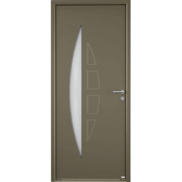 Porte 1 grand vitrage demi-lune