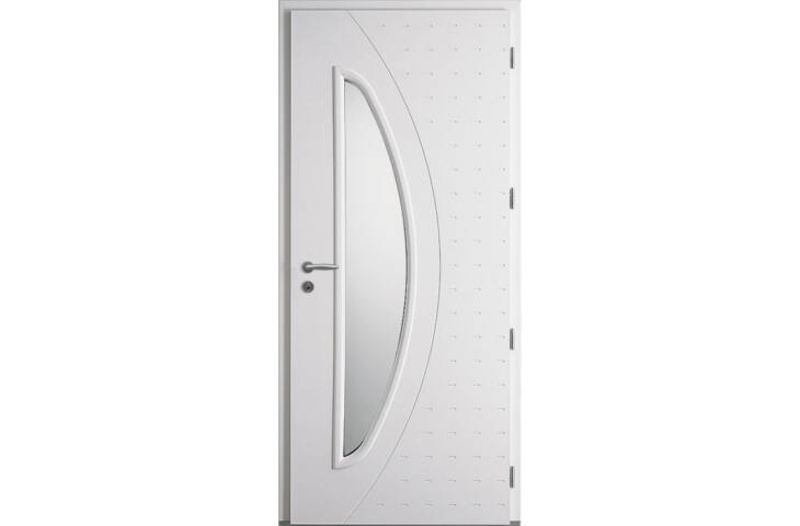 Porte avec grand vitrage et rainures – Image 3