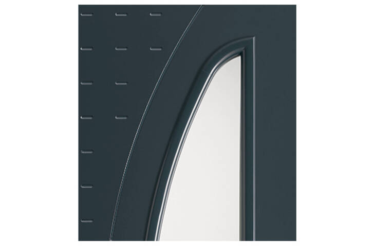 Porte avec grand vitrage et rainures – Image 4