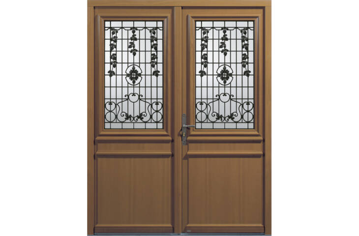 Porte avec grille décorative à motifs – Image 3