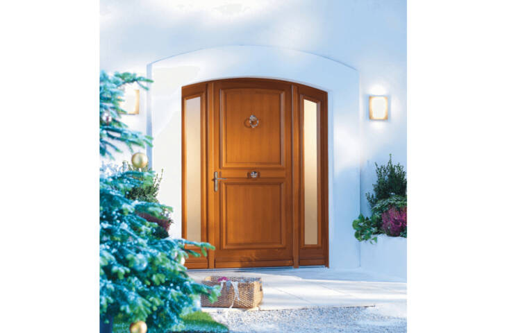 Porte bois pleine avec moulures – Image 3
