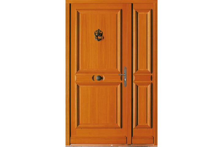 Porte bois pleine avec moulures – Image 6