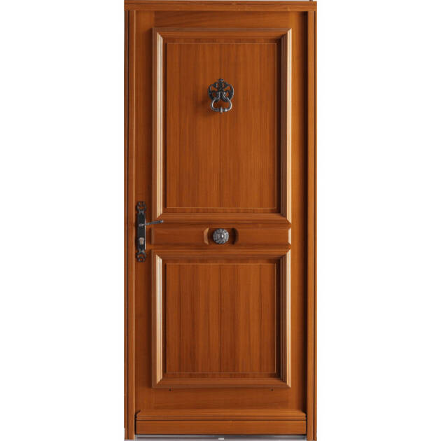 Porte bois pleine avec moulures
