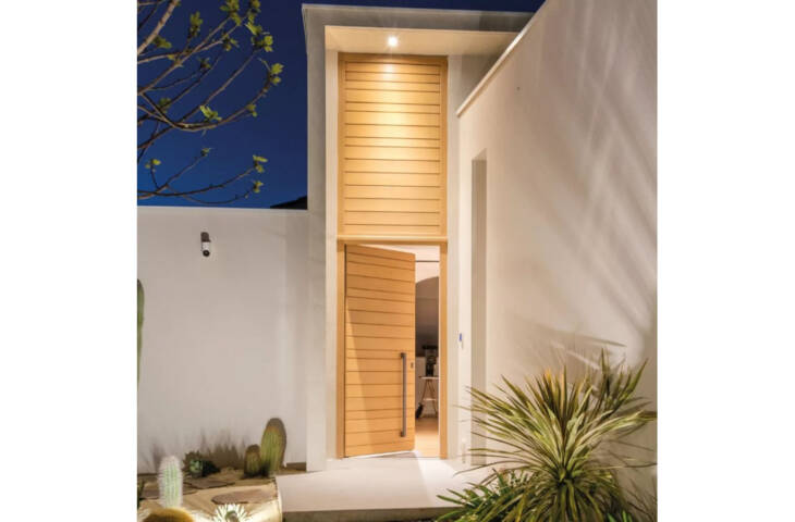 Porte bois pleine rainurée – Image 3