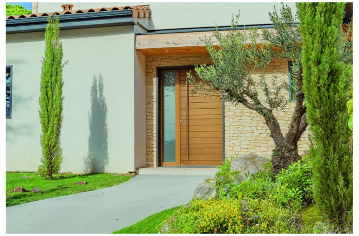 Porte bois pleine rainurée – Image 4