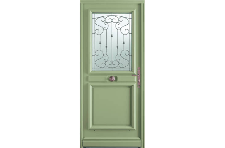 Porte châssis ouvrant vitré et grille – Image 3