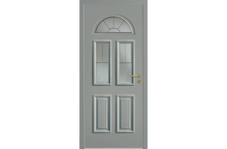 Porte classique mi-vitrée et moulures – Image 4